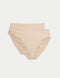 2pk Firm Control High Leg Knickers